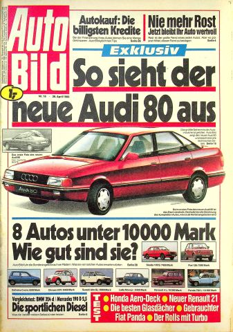 Deckblatt Auto Bild (18/1986)